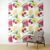 Helle Früchte und Beeren auf weiß. Wandteppich (Beispiel)