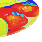 Helle Früchte und Sternenhimmel. Jetzt kaufen Schneidebrett (Ecke)