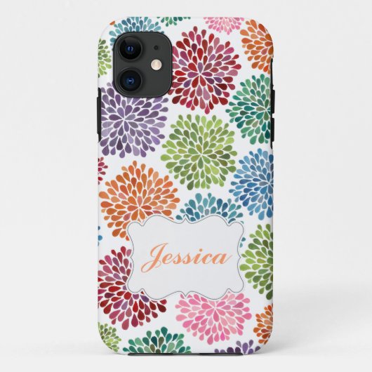 Helle Frühlings-Blumen NamensIphone Case-Mate Case-Mate iPhone Hülle (Rückseite)