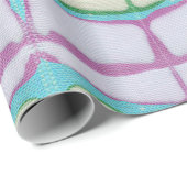 Helle Frühlings-Chevron-Shibori Geschenkpapier (Rolleneckpunkt)