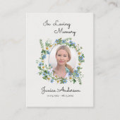 Helle Frühlingsblumen katholische Beerdigungskarte Platzkarte (Vorderseite)