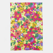 Helle Frühlingsblumen Sie Hübsch anpassen Geschirrtuch (Vertikal)