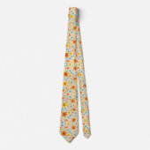 Helle Frühlingswiesen-Blumenmuster Krawatte (Vorderseite)