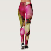 Helle Fuchsia Abstrakte Frauen Leggings (Rückseite)