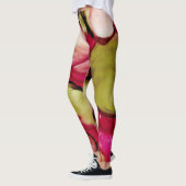 Helle Fuchsia Abstrakte Frauen Leggings (Links)