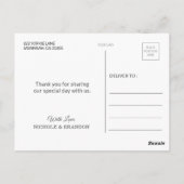 Helle Fuchsia Gold Floral Vielen Dank Postcard Postkarte (Rückseite)