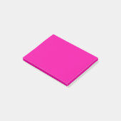 Helle Fuchsia Top Vollfarbe Post-it Klebezettel (angewinkelt)