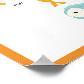 Helle Fun farbenfrohe Orange Frame Tier Alphabet Poster (Ecke)