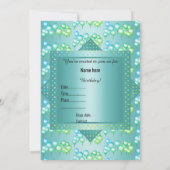 Helle Fun Rainbow Green Ballon All Occaso Einladung (Rückseite)