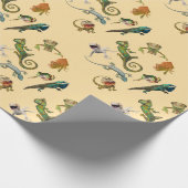 Helle Fun Reptile Geburtstagsparty Geschenkpapier (Ecke)
