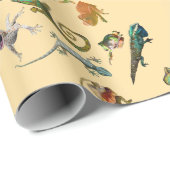 Helle Fun Reptile Geburtstagsparty Geschenkpapier (Rolleneckpunkt)