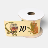 Helle Fun Reptile Geburtstagsparty Wrapping Satinband (Spule)