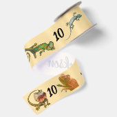 Helle Fun Reptile Geburtstagsparty Wrapping Satinband (Rückseite)