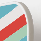 Helle Fun Sommer Retro farbenfrohe Streifen Pickleball Schläger (Linke Seite)