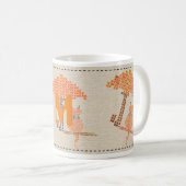 Helle Funny Cats Mit Monogramm Tasse (VorderseiteRechts)