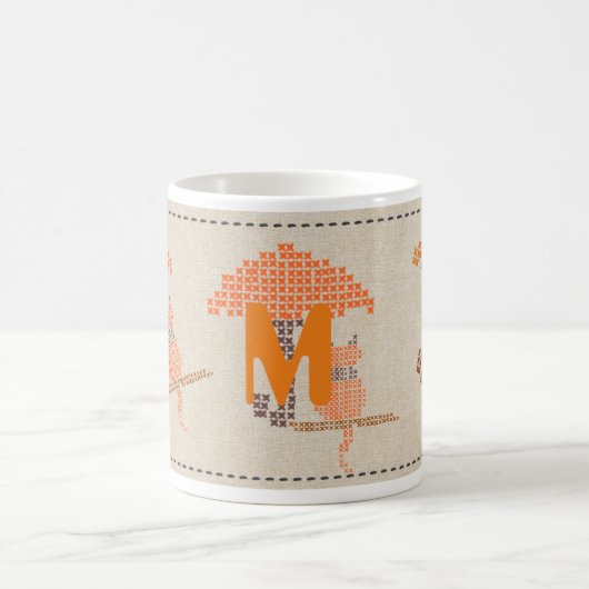 Helle Funny Cats Mit Monogramm Tasse (Mittel)