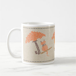 Helle Funny Cats Mit Monogramm Tasse