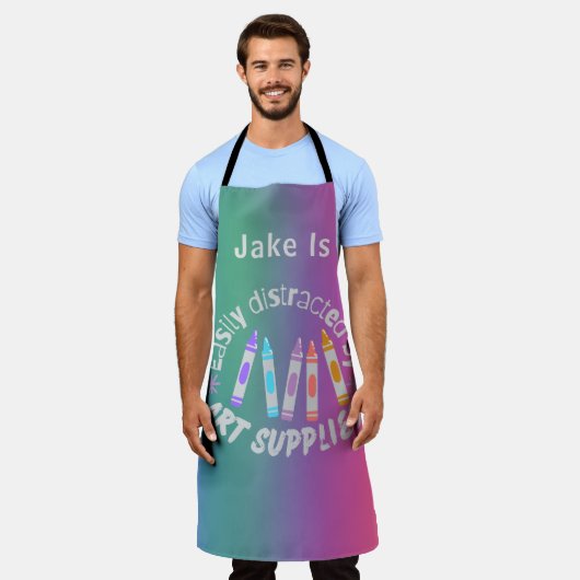 Helle Funny Colorful Große Schürze (Getragen)