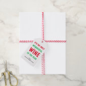 Helle Funny Wine Weihnachten Geschenkanhänger (Mit Garn)