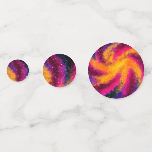 Helle Galaxy Table Confetti Konfetti (Rückseiten)