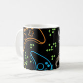 Helle Gaming-Joysticks: cooles Muster. Kaffeetasse (Vorderseite Links)