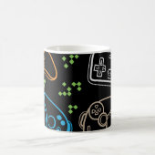 Helle Gaming-Joysticks: cooles Muster. Kaffeetasse (Mittel)