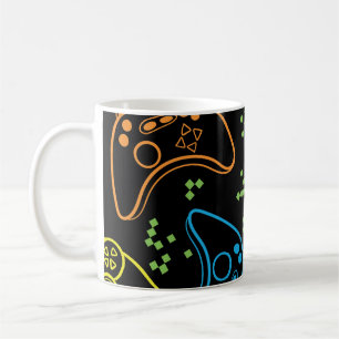 Helle Gaming-Joysticks: cooles Muster. Kaffeetasse