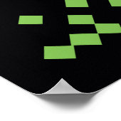 Helle Gaming-Joysticks: cooles Muster. Poster (Ecke)