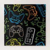 Helle Gaming-Joysticks: cooles Muster. Puzzle (Horizontal)