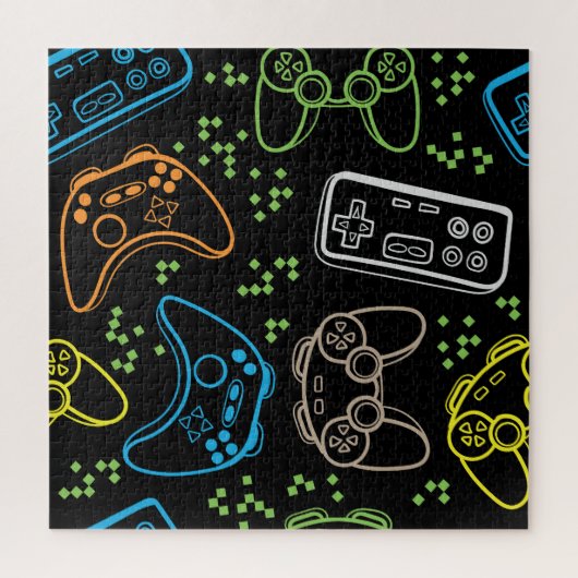 Helle Gaming-Joysticks: cooles Muster. Puzzle (Vertikal)