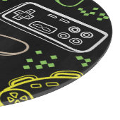 Helle Gaming-Joysticks: cooles Muster. Schneidebrett (Ecke)