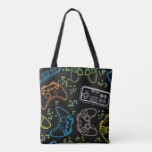 Helle Gaming-Joysticks: cooles Muster. Tasche (Rückseite)