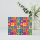 Helle Garne, Garne, Garnblock Gemustert Postkarte (Stehend Vorderseite)