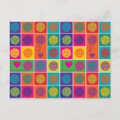 Helle Garne, Garne, Garnblock Gemustert Postkarte (Vorderseite)