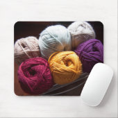 Helle Garne Wolle Knitter Crochet Maker Mousepad (Mit Mouse)