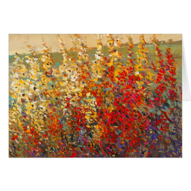 Helle Gartenmauer Frühlingsfest Wildblumen (Vorderseite (Horizontal))