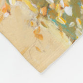 Helle Gartenmauer Frühlingsfest Wildblumen Fleecedecke (Ecke)