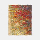 Helle Gartenmauer Frühlingsfest Wildblumen Fleecedecke (Vorderseite)