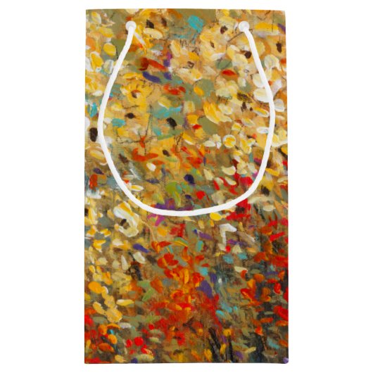 Helle Gartenmauer Frühlingsfest Wildblumen Kleine Geschenktüte (Rückseite)