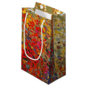 Helle Gartenmauer Frühlingsfest Wildblumen Kleine Geschenktüte (Vorderseite Schrägansicht)