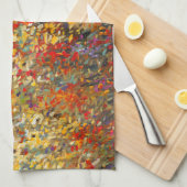 Helle Gartenmauer Frühlingsfest Wildblumen Küchentuch (Viertel Falte)