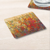 Helle Gartenmauer Frühlingsfest Wildblumen Rechteckiger Pappuntersetzer (angewinkelt)