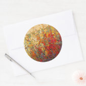 Helle Gartenmauer Frühlingsfest Wildblumen Runder Aufkleber (Umschlag)