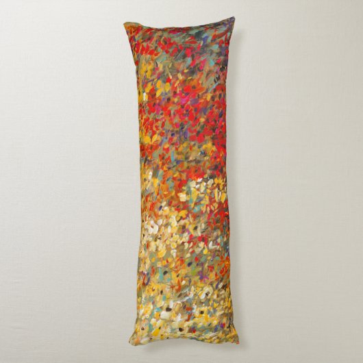 Helle Gartenmauer Frühlingsfest Wildblumen Seitenschläferkissen (Rückseite (Vertikal))