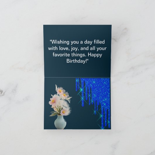 "Helle Geburtstagswünsche" Karte (Innenseite)