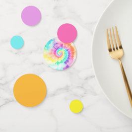 Helle Gefärbte Krawatte Rainbow Hippie Birthday Ta Konfetti