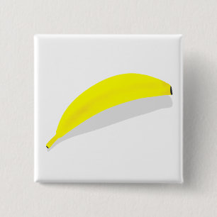 Helle gelbe Bananenfrucht Geschenk Button