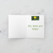 HELLE GELBE BLUME / SCHLECHTER HAARTAG KARTE (Innenseite)