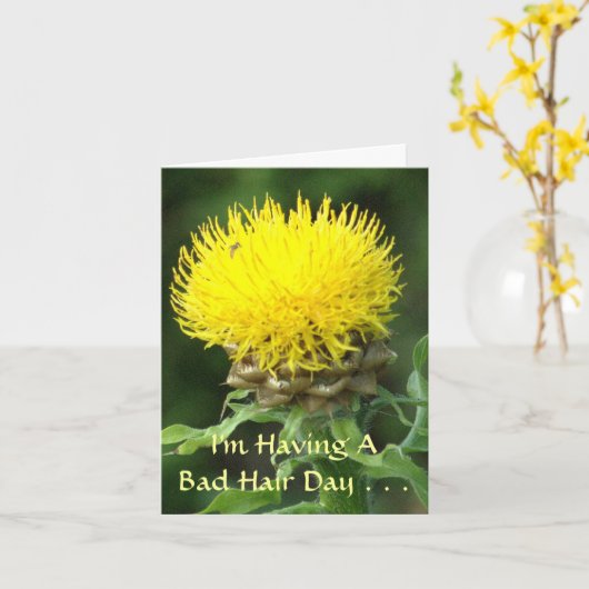 HELLE GELBE BLUME / SCHLECHTER HAARTAG KARTE (Gelbe Blume)