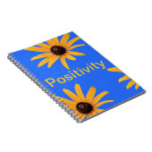 Helle, gelbe Blumen auf Royal Blue Notizblock (Rechte Seite)